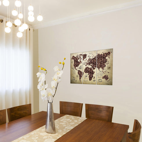 Wandbilder Wohnzimmer XXL Küche Kaffee Moderne Bilder Weltkarte
